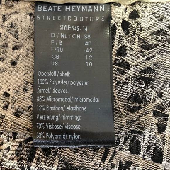 Beate Heymann Street Couture Greenish/Brown with Black Top Size 10 - Picture 6 of 13